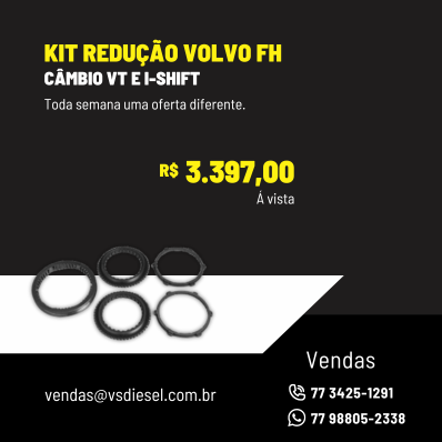 Kit redução Volvo, Cambio VT, Cambio I-Shift.