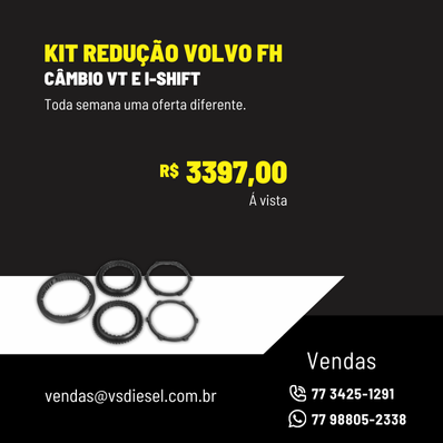 Kit redução Volvo, Cambio VT, Cambio I-Shift.